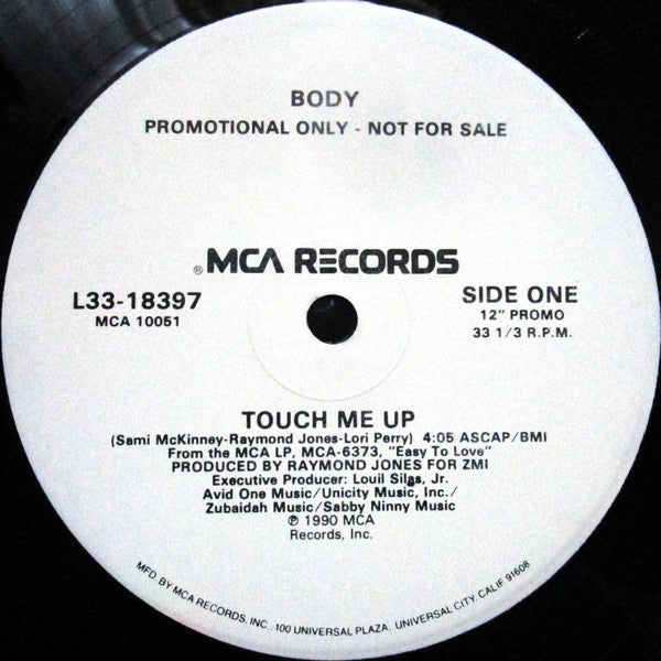 Body : Touch Me Up (12", Promo)
