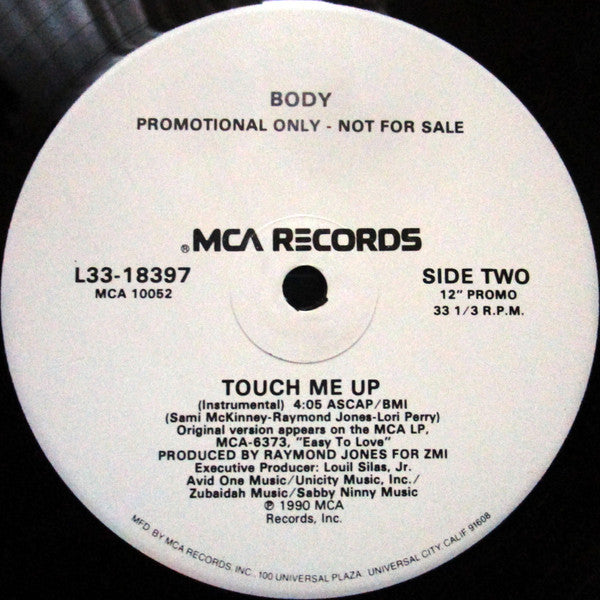 Body : Touch Me Up (12", Promo)