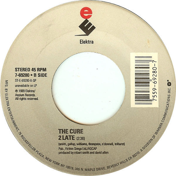 The Cure : Love Song (7", Single)