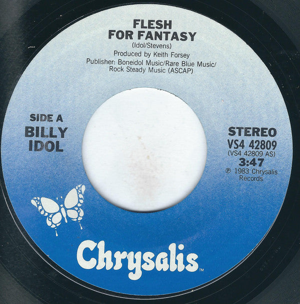 Billy Idol : Flesh For Fantasy (7", Styrene, Pit)