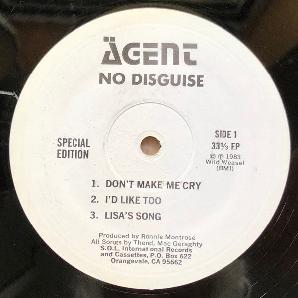 Ägent : No Disguise (12", EP, Ltd, S/Edition)