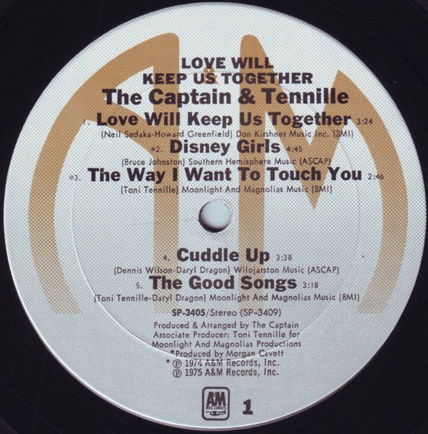 Captain And Tennille : Love Will Keep Us Together (LP, Album)