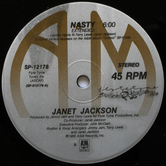 Janet Jackson : Nasty (12", Single, RCA)