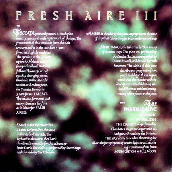 Mannheim Steamroller : Fresh Aire III (LP, Album, RP)