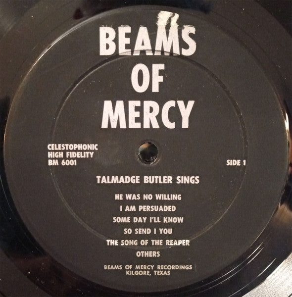 Talmage Butler : He Was Not Willing That Any Should Perish / Talmadge Butler Sings (LP, Album, Mono)