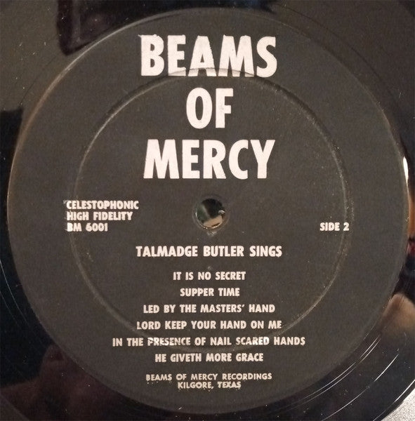 Talmage Butler : He Was Not Willing That Any Should Perish / Talmadge Butler Sings (LP, Album, Mono)