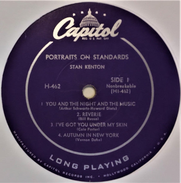 Stan Kenton : Portraits On Standards  (10", Album)