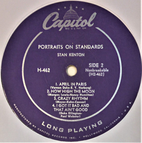 Stan Kenton : Portraits On Standards  (10", Album)