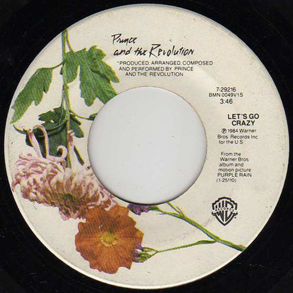 Prince And The Revolution : Let's Go Crazy / Erotic City (7", Single, Win)