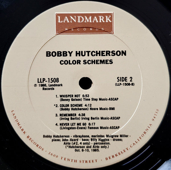 Bobby Hutcherson : Color Schemes (LP, Album)