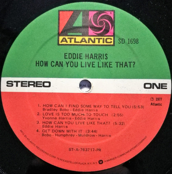 Eddie Harris : How Can You Live Like That? (LP, Album, PR)