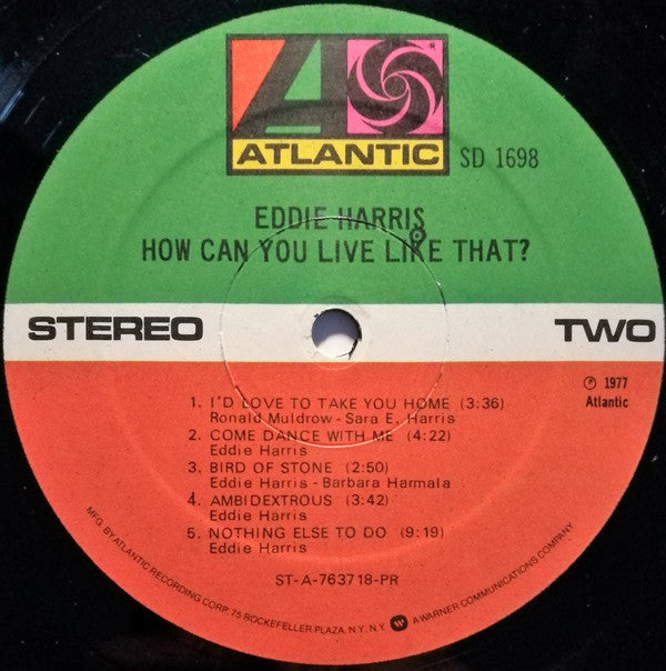 Eddie Harris : How Can You Live Like That? (LP, Album, PR)