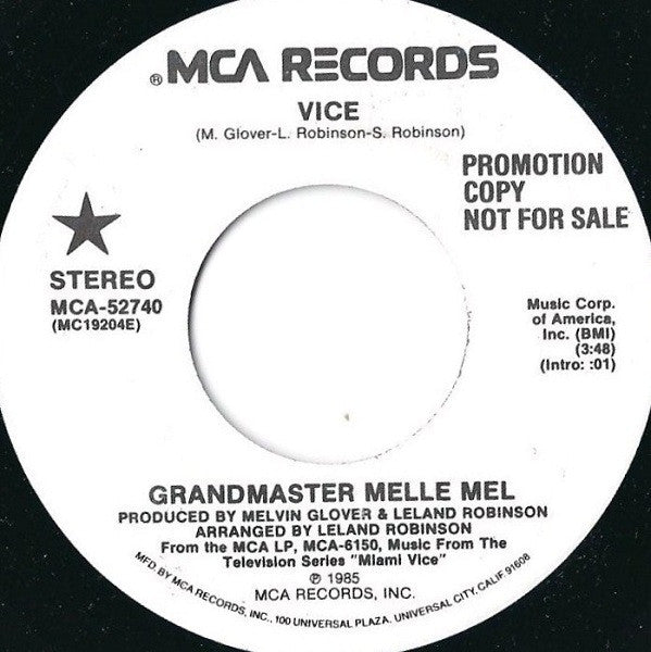 Grandmaster Melle Mel : Vice (7", Promo)