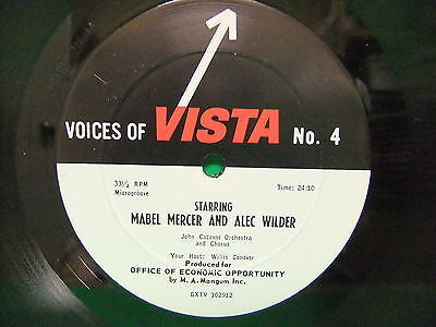 Mabel Mercer And Alec Wilder / Woody Allen : Voices Of Vista (No. 4, 5) (LP, Transcription)