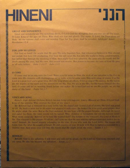 The Liberated Wailing Wall : Hineni! (LP)