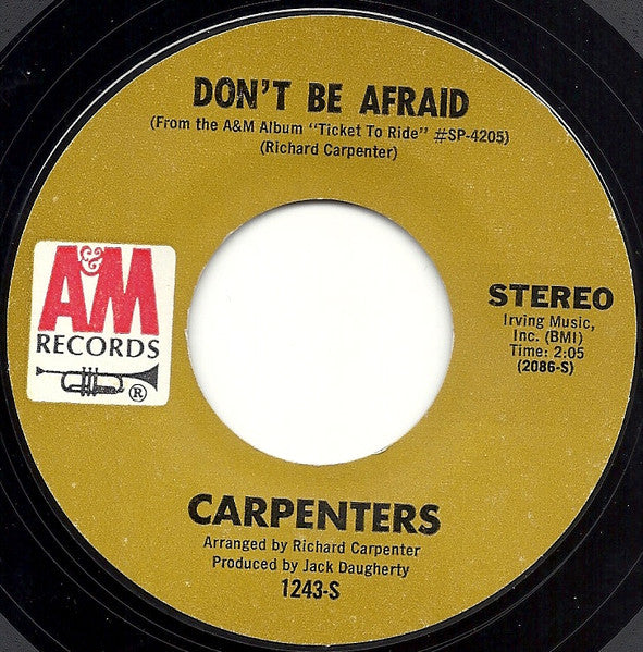 Carpenters : For All We Know (7", Single, Styrene, Mon)