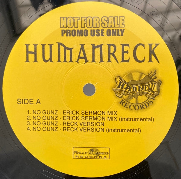 Humanreck : No Gunz (12", Single, Promo)