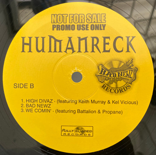 Humanreck : No Gunz (12", Single, Promo)