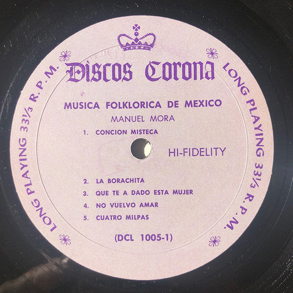Manuel Mora (4) : Musica Folklorica De Mexico (LP, Album)