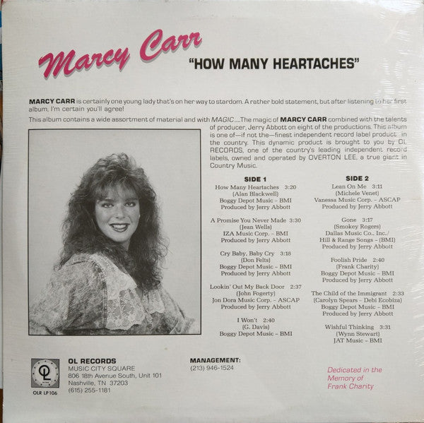 Marcy Carr : How Many Heartaches  (LP)