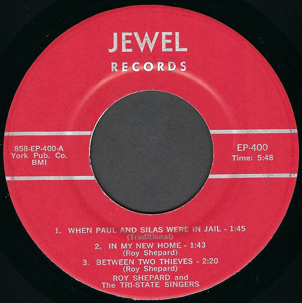 Roy Shepard (2) And The Tri-State Singers : When Paul And Silas Were In Jail (7", EP, Red)