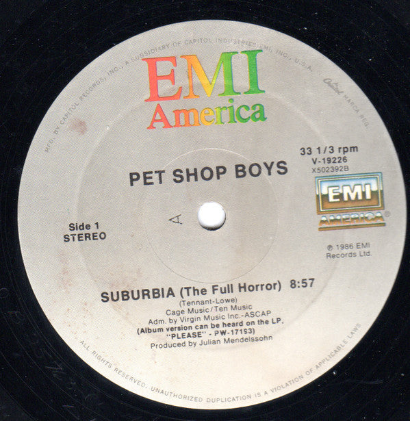 Pet Shop Boys : Suburbia (The Full Horror) (12", All)