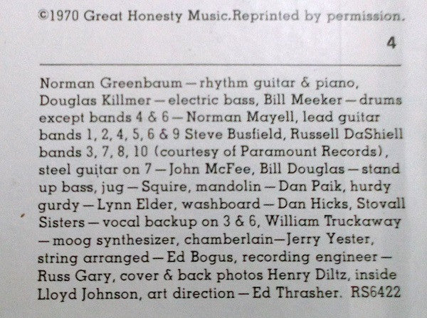 Norman Greenbaum : Back Home Again (LP, Album, Ter)