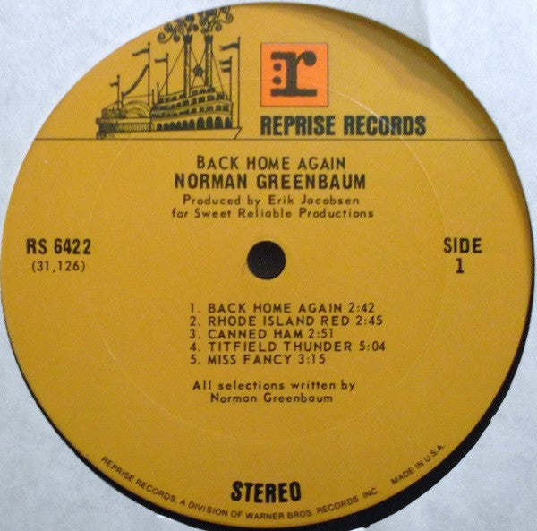 Norman Greenbaum : Back Home Again (LP, Album, Ter)