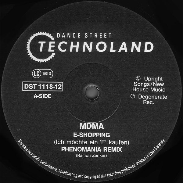 MDMA : E-Shopping (Ich Möchte Ein 'E' Kaufen) (12")