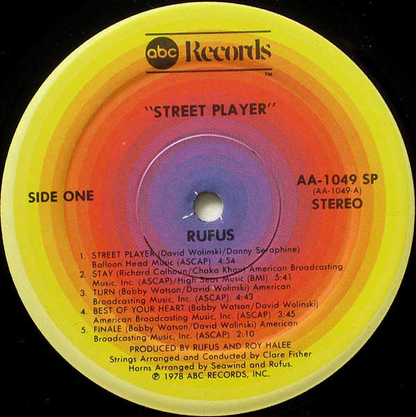 Rufus & Chaka Khan : Street Player (LP, Album, Spe)