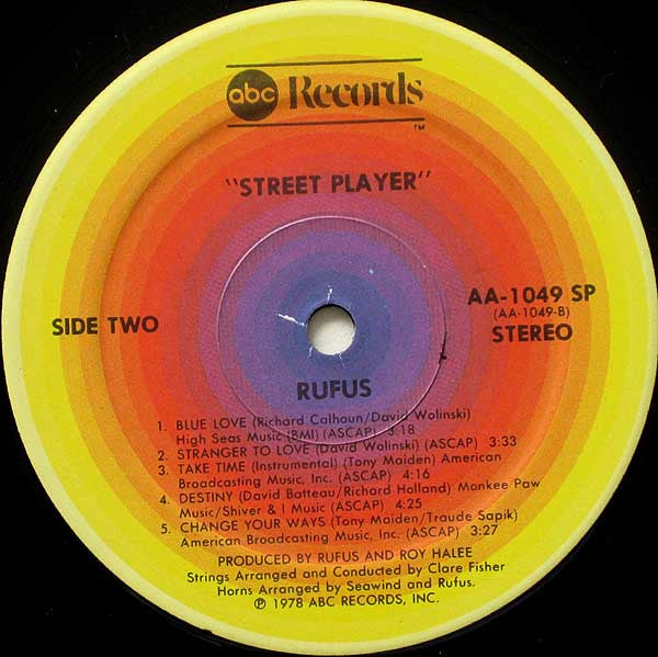 Rufus & Chaka Khan : Street Player (LP, Album, Spe)