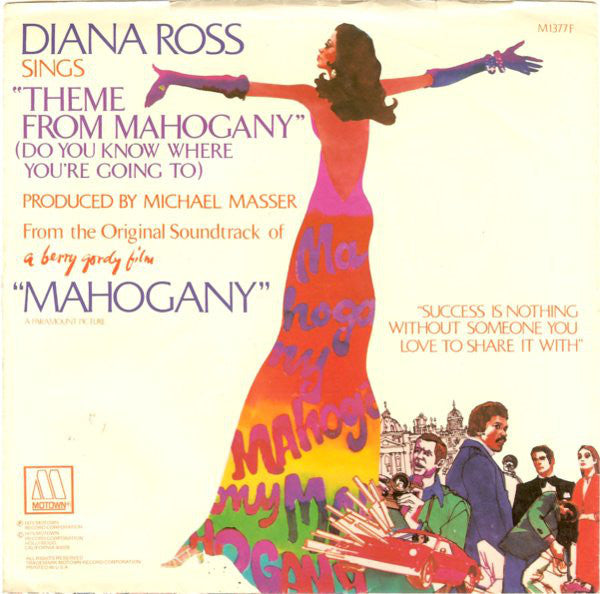 Diana Ross : Theme From Mahogany (Do You Know Where You're Going To) / No One's Gonna Be  A Fool Forever (7", Hol)