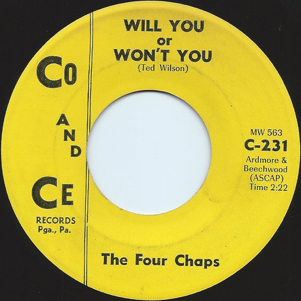 The Four Chaps : True Lovers / Will You Or Won't You (7")