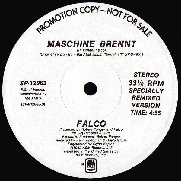 Falco : On The Run (Specially Remixed Version) (12", EP, Promo)
