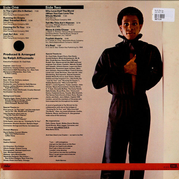 Keith Barrow : Just As I Am (LP, Album)