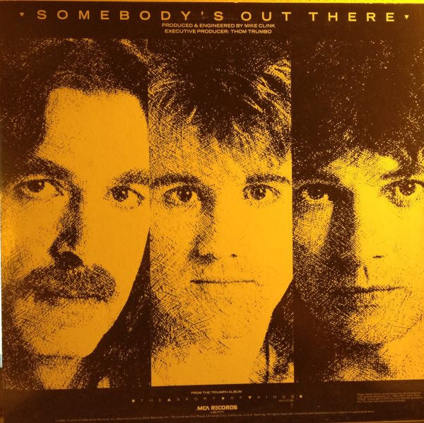 Triumph (2) : Somebody's Out There (12", Single, Promo)