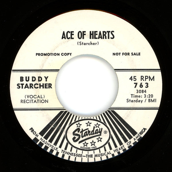 Buddy Starcher : Ace Of Hearts (7", Single, Mono, Promo)