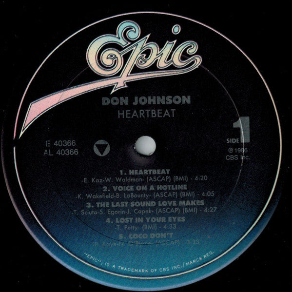 Don Johnson : Heartbeat (LP, Album)