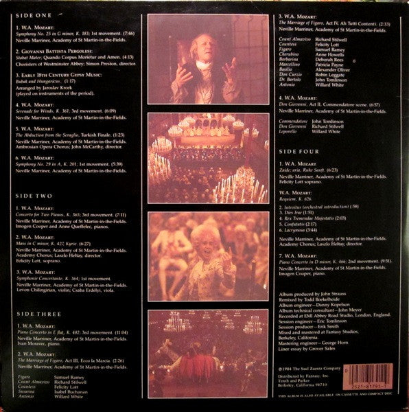 Sir Neville Marriner, The Academy Of St. Martin-in-the-Fields : Amadeus (Original Soundtrack Recording) (2xLP, Album, Gat)