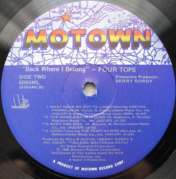 Four Tops : Back Where I Belong (LP, Album)