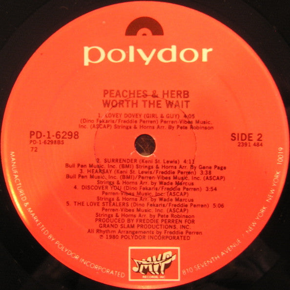Peaches & Herb : Worth The Wait (LP, Album)