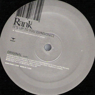Rank 1 : It's Up To You (Symsonic) (12")