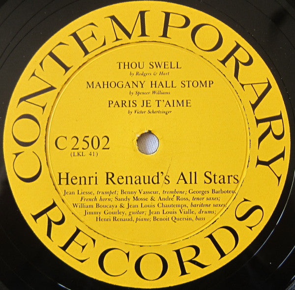 Henri Renaud All Stars : Modern Sounds : France (10", Album)