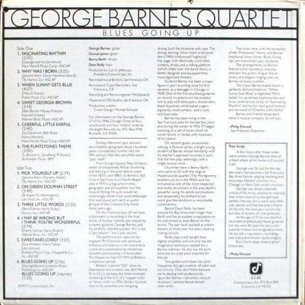 George Barnes Quartet : Blues Going Up (LP)