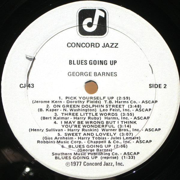 George Barnes Quartet : Blues Going Up (LP)