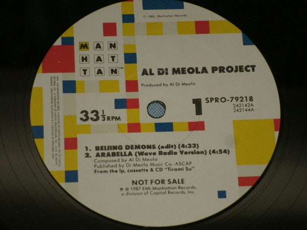 Al Di Meola Project : Beijing Demons / Arabella / Song Of The Pharoah Kings (12", EP, Promo)