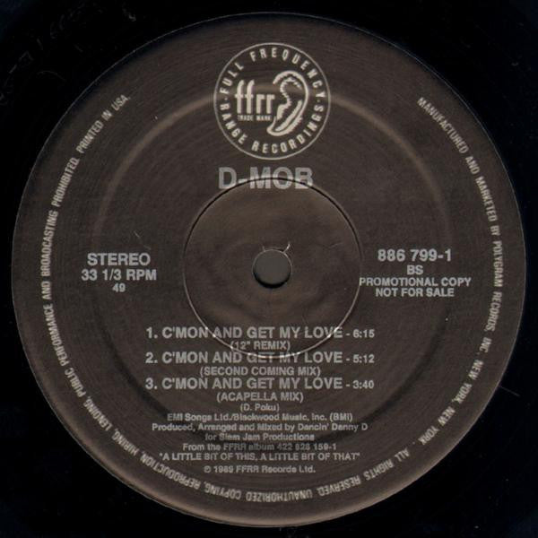 D Mob Introducing Cathy Dennis : C'mon And Get My Love (12", Promo)