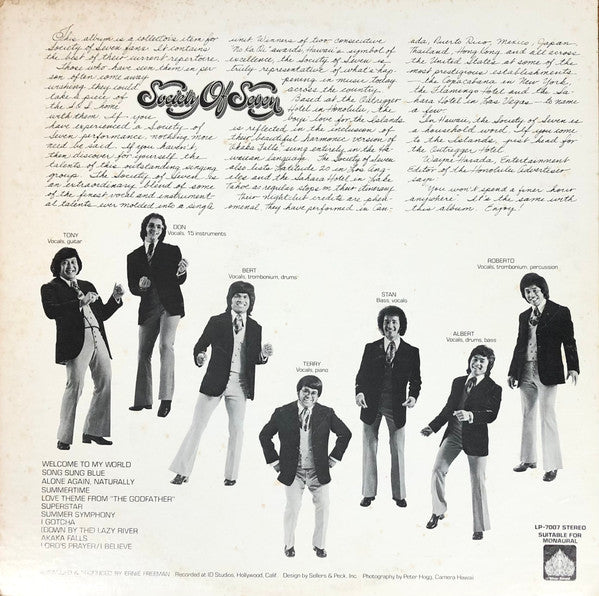 Society Of Seven : Simply OurSelves (LP, Album, ALC)