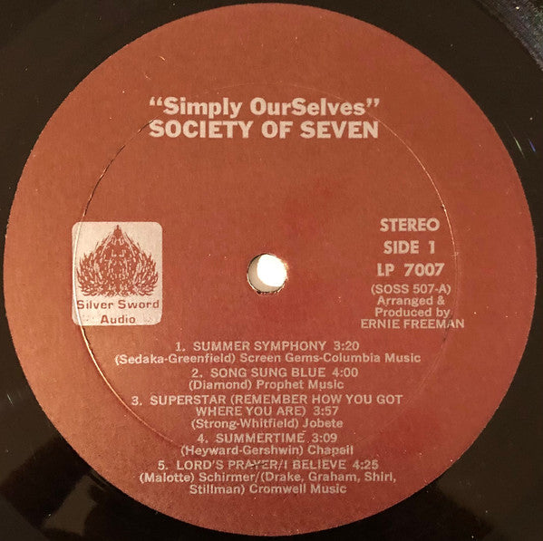 Society Of Seven : Simply OurSelves (LP, Album, ALC)