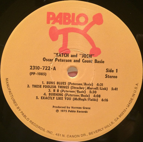 Oscar Peterson And Count Basie : "Satch" And "Josh" (LP, Album)